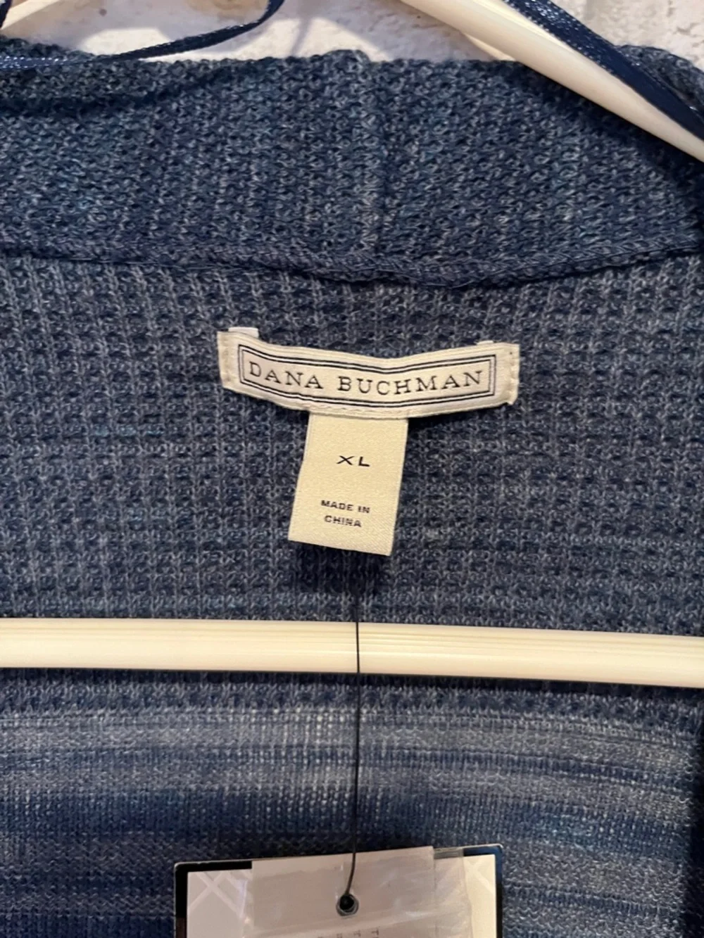 Dana Buchman Blue Striped Open Drape Cardigan new with tags XL sweater top